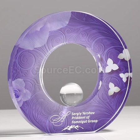 禮品訂造開拓進取水晶紀念獎座紀念品