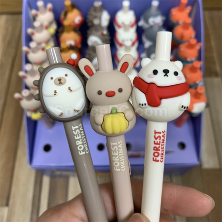 禮品訂造可愛動物按壓中性筆紀念品