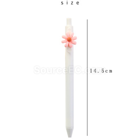 禮品訂造植物卡通按動中性筆紀念品