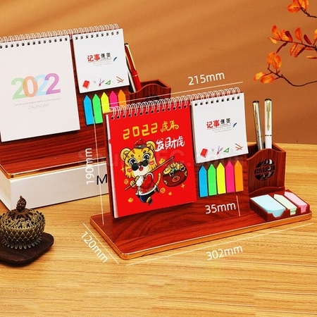 禮品訂造多功能創意木質日曆紀念品