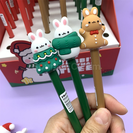 禮品訂造可愛聖誕按壓中性筆紀念品