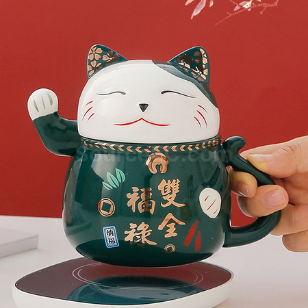 禮品訂造招財貓陶瓷杯紀念品