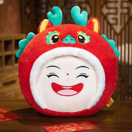 禮品訂造龍年暖手抱枕紀念品