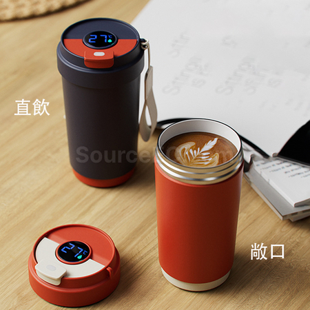 禮品訂造智能顯溫陶瓷內膽保溫杯紀念品
