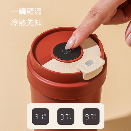 禮品訂造智能顯溫陶瓷內膽保溫杯紀念品