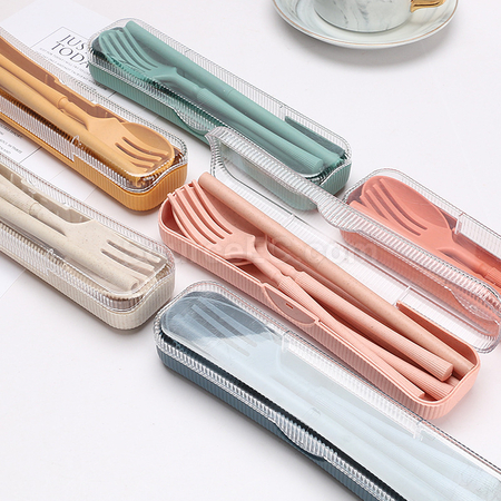 禮品訂造麥稈自備環保餐具套裝紀念品