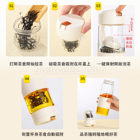 禮品訂造便攜磁吸玻璃杯紀念品