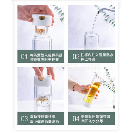 禮品訂造磁吸雙層玻璃杯紀念品
