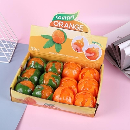 禮品訂造趣味橘子減壓玩具紀念品