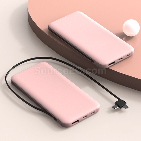 禮品訂造帶線移動電源 10000mah紀念品