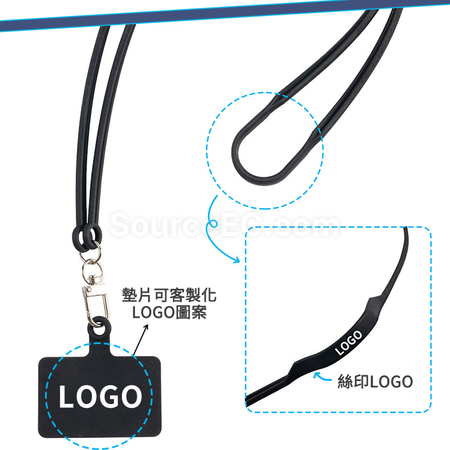 禮品訂造矽膠卡片手機掛繩紀念品