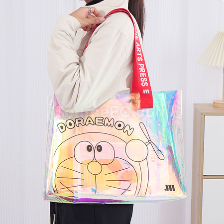 禮品訂造鐳射透明手提購物袋紀念品