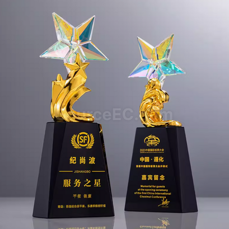 禮品訂造琉璃水晶獎座紀念品