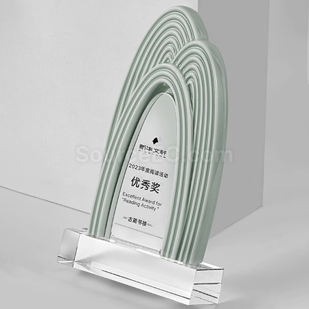禮品訂造陶瓷水晶獎座紀念品