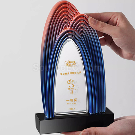 禮品訂造陶瓷水晶獎座紀念品