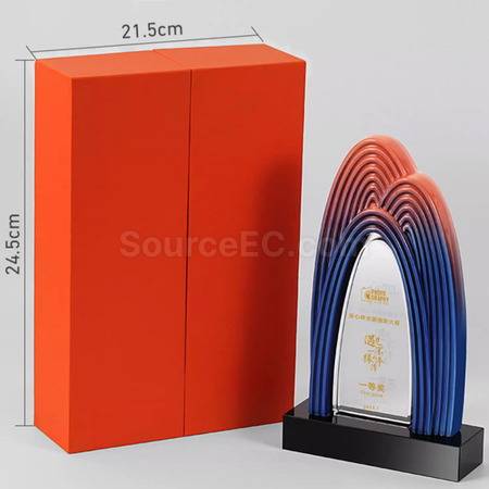 禮品訂造陶瓷水晶獎座紀念品