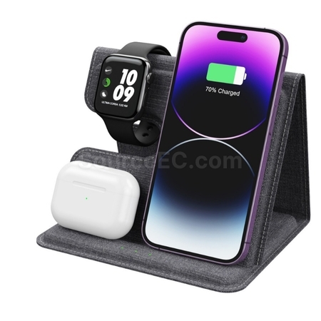 禮品訂造折疊無線充皮革手機支架紀念品