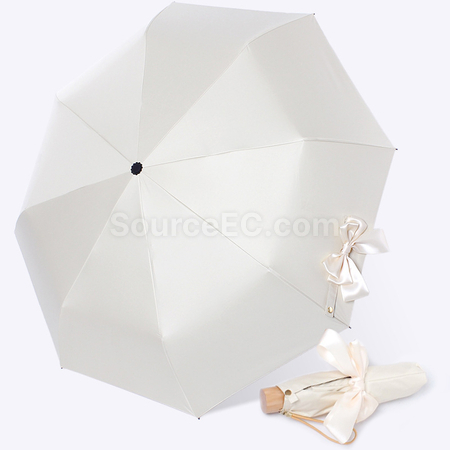 禮品訂造黑膠大蝴蝶結傘晴雨兩用傘紀念品