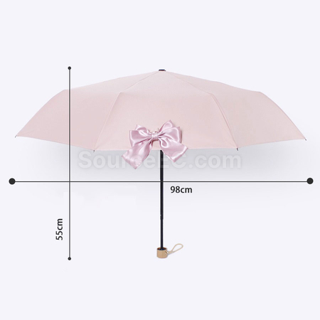 禮品訂造黑膠大蝴蝶結傘晴雨兩用傘紀念品