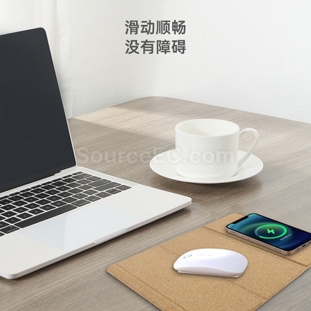 禮品訂造環保軟木無線充滑鼠墊紀念品