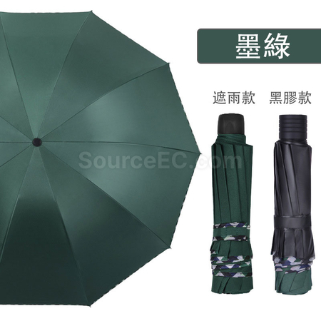 禮品訂造彩邊黑膠摺疊雨傘紀念品