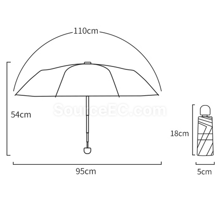 禮品訂造漸變摺疊雨傘紀念品