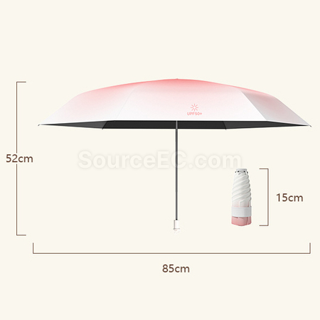 禮品訂造漸變摺疊雨傘紀念品