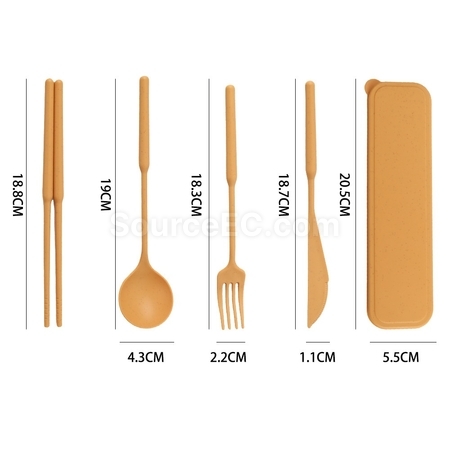 禮品訂造麥稈自備餐具套裝紀念品