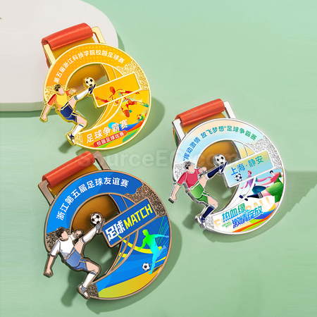 禮品訂造足球金屬獎牌紀念品