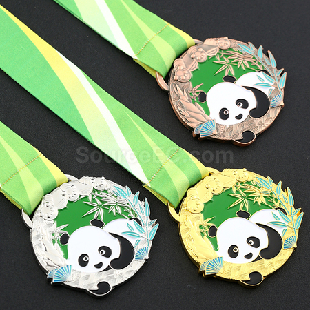 禮品訂造熊貓金屬獎牌紀念品