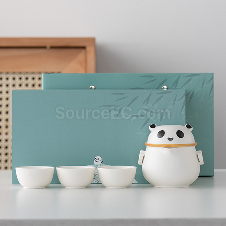 禮品訂造熊貓便攜旅行茶具紀念品