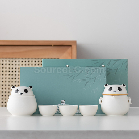 禮品訂造熊貓便攜旅行茶具紀念品