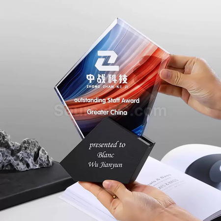 禮品訂造硯石水晶獎座紀念品