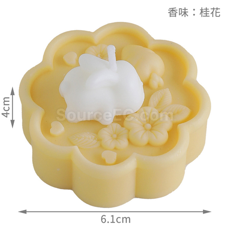 禮品訂造趴趴兔中秋月餅造型香氛蠟燭禮盒紀念品