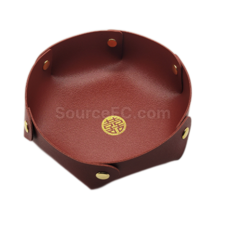 禮品訂造圓形PU皮革收納盒紀念品
