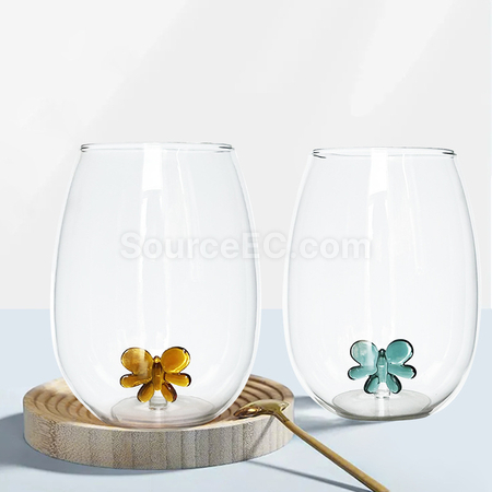 禮品訂造3D立體愛心玻璃杯紀念品