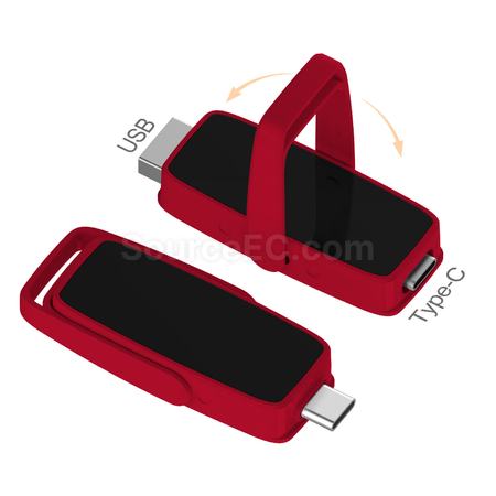 禮品訂造Type-C 發光USB手指紀念品