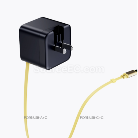 禮品訂造迷你充電頭自帶伸縮線type-c紀念品