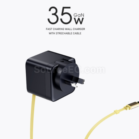 禮品訂造迷你充電頭自帶伸縮線type-c紀念品