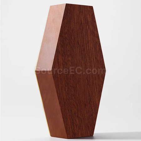 禮品訂造六邊形木質金屬獎座紀念品