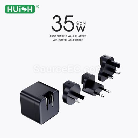 禮品訂造迷你充電頭自帶伸縮線type-c紀念品