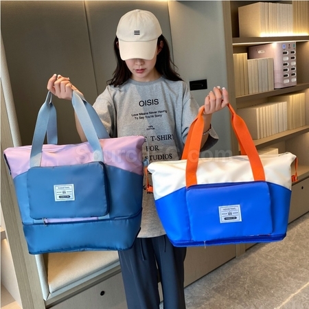 禮品訂造大容量拼色摺疊旅行包紀念品