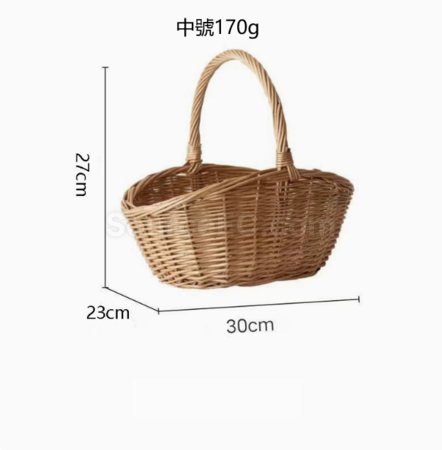 禮品訂造手工編織手提籃紀念品