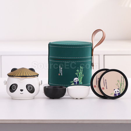 禮品訂造熊貓茶具套裝紀念品