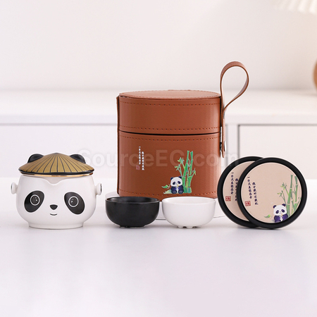 禮品訂造熊貓茶具套裝紀念品