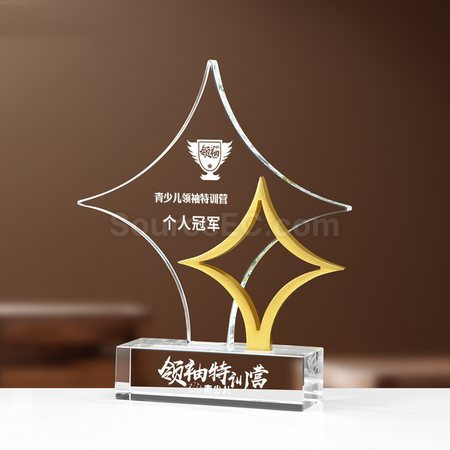 禮品訂造菱形水晶獎座紀念品