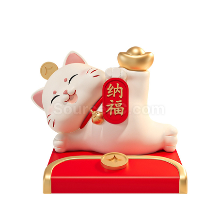 禮品訂造卡通招財貓手機支架紀念品