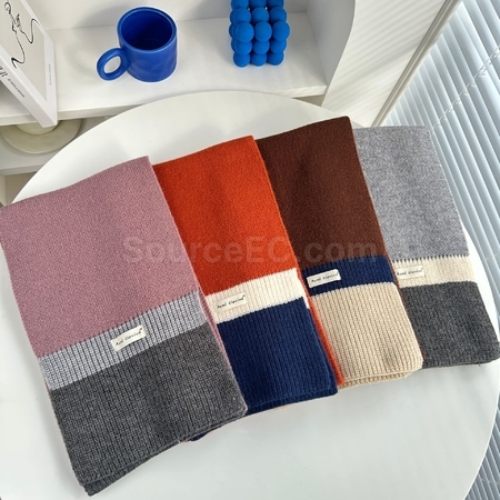 禮品訂造拼色圍巾紀念品