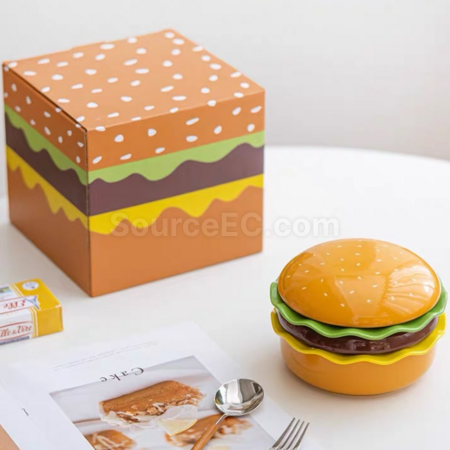 禮品訂造漢堡陶瓷餐具紀念品