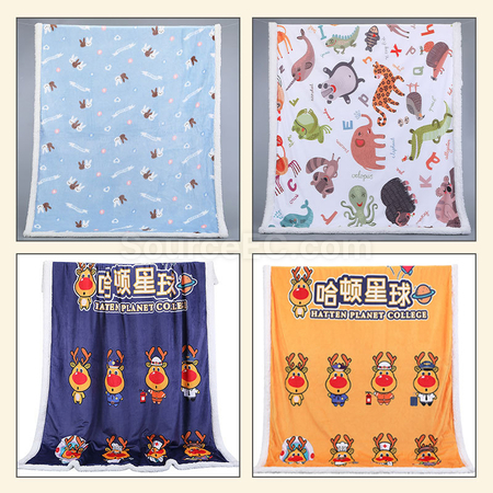 禮品訂造雙重面料毛毯紀念品